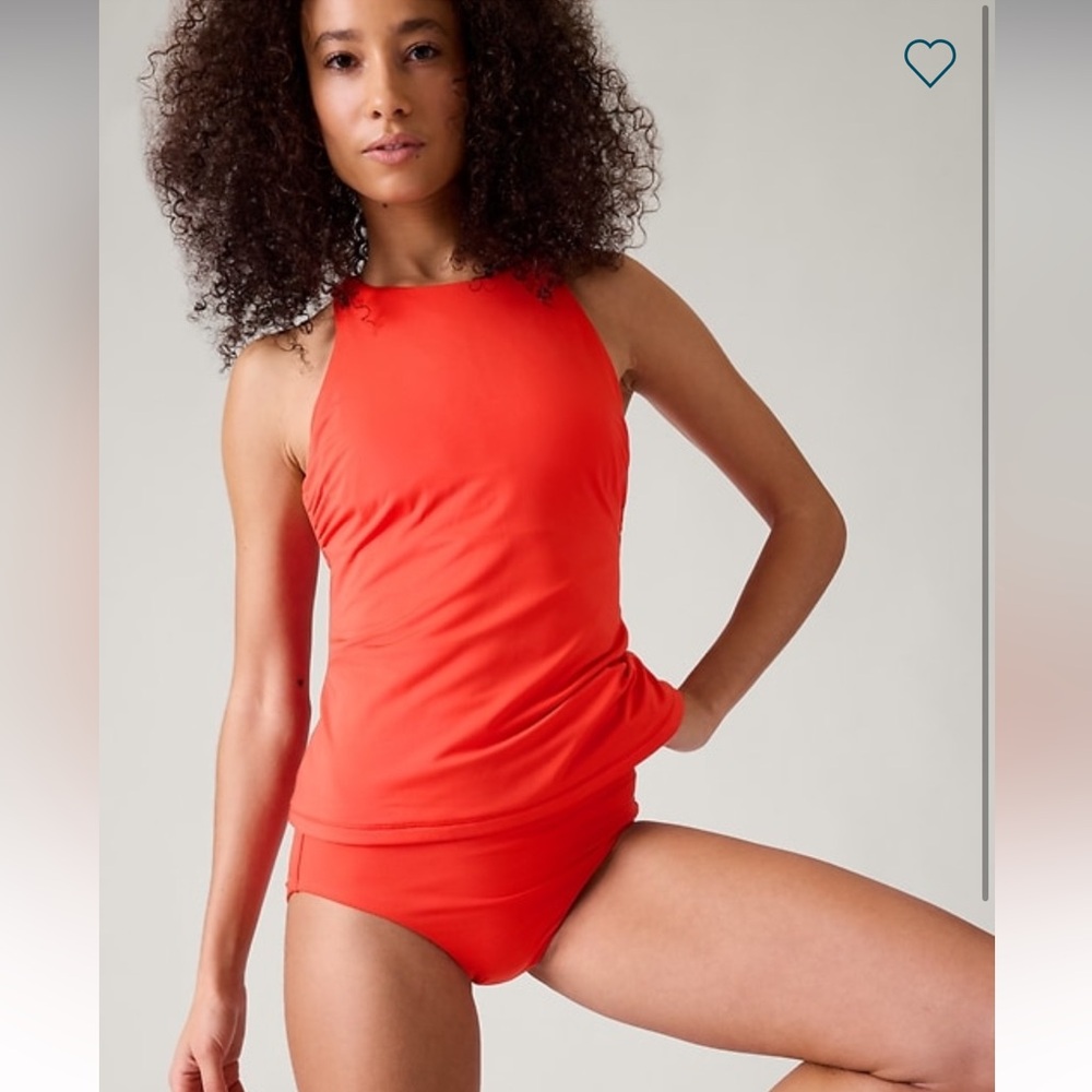 ❤️ ATHLETA Maldives Bra Cup Tankini Top // Poppy Orange
